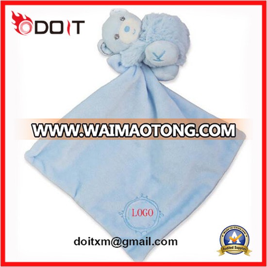 Super Soft Blue Blanket Baby Educational Comfort Towel Toy